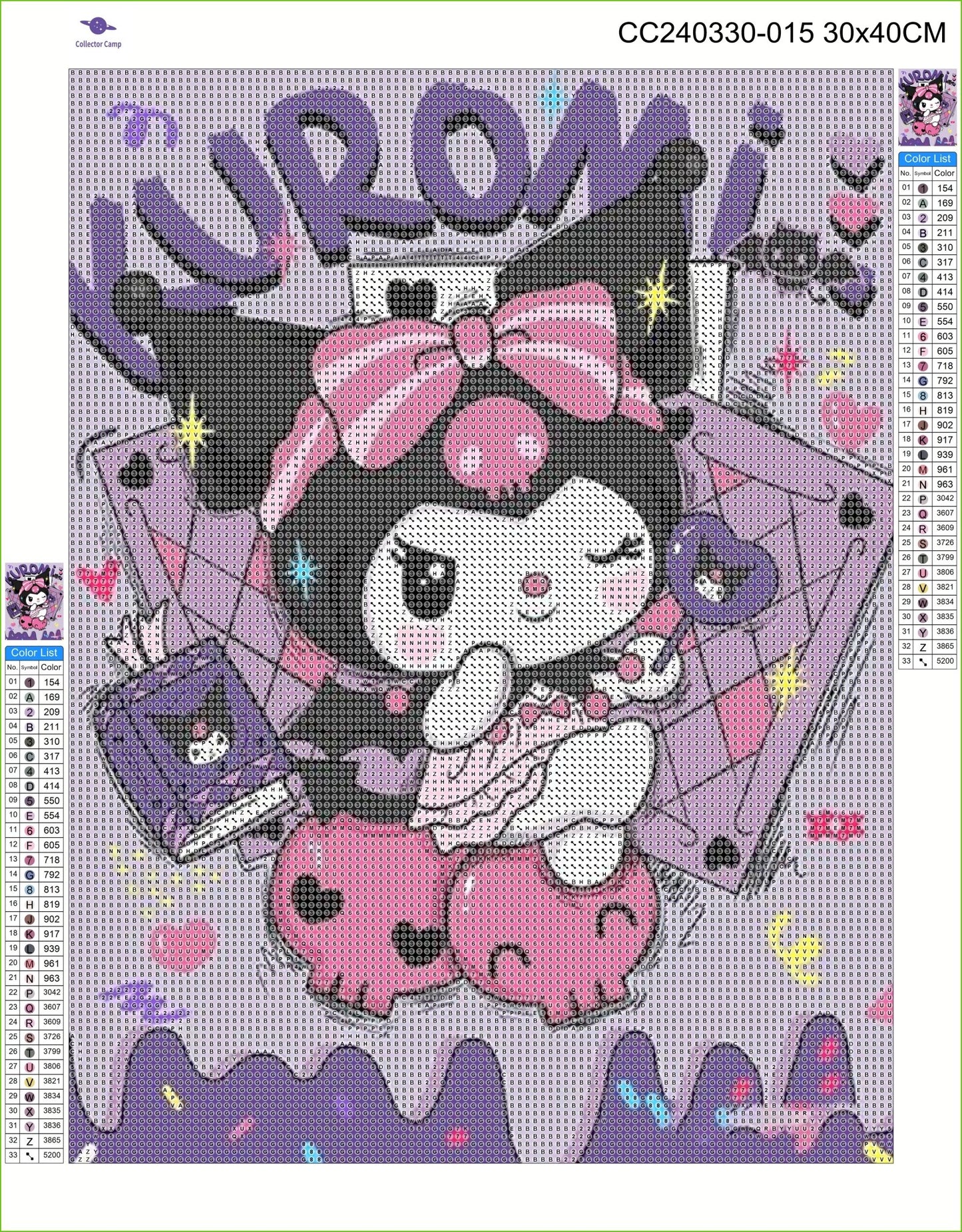 Kuromi Diamond Painting Kit