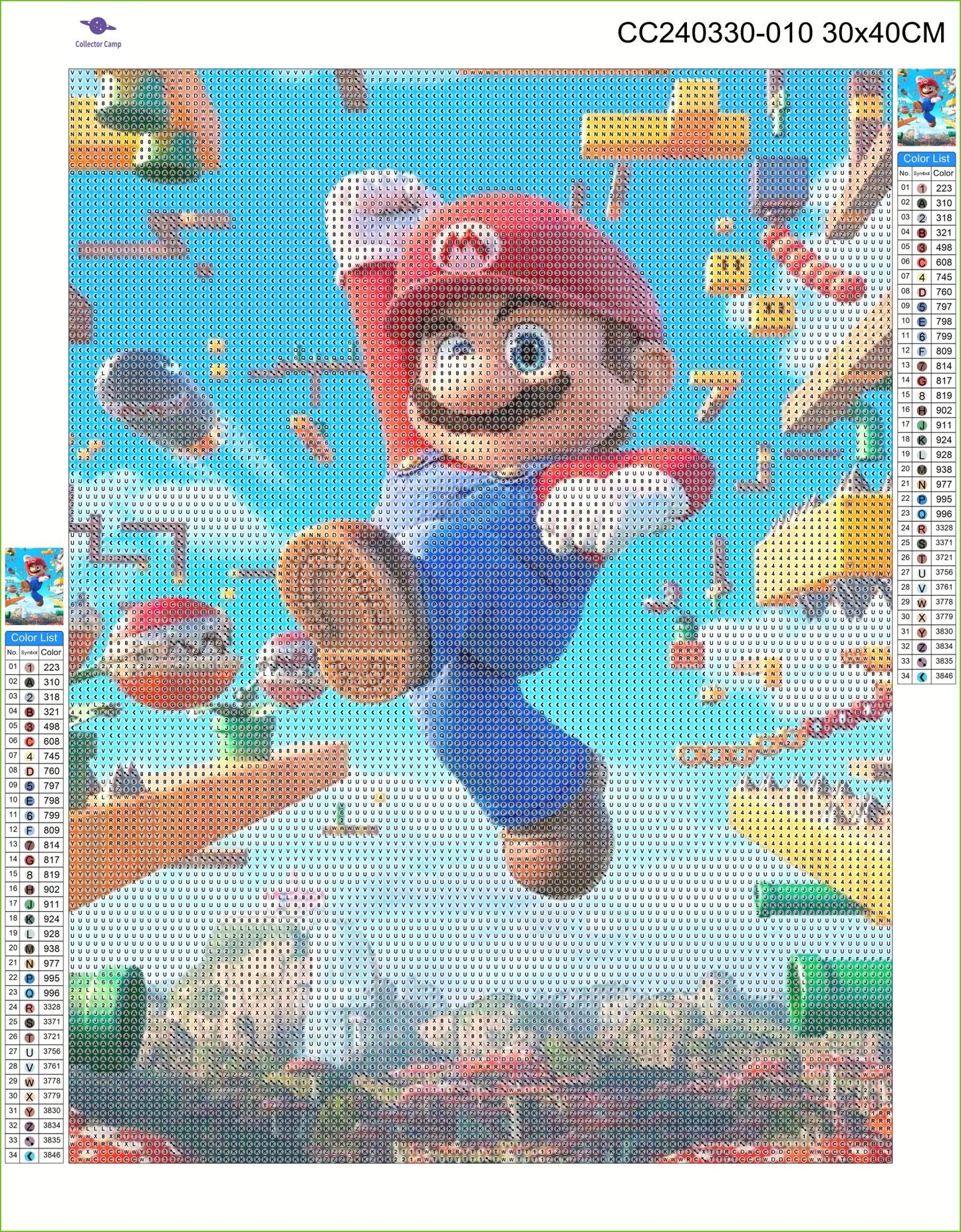 Super Mario Diamond Painting Kit