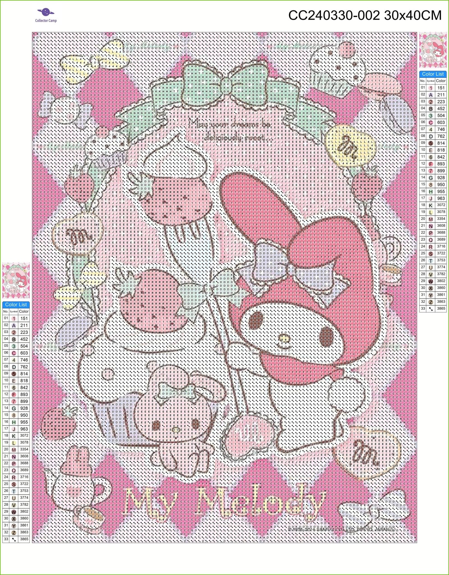 My Melody Sanrio Diamond Painting Kit