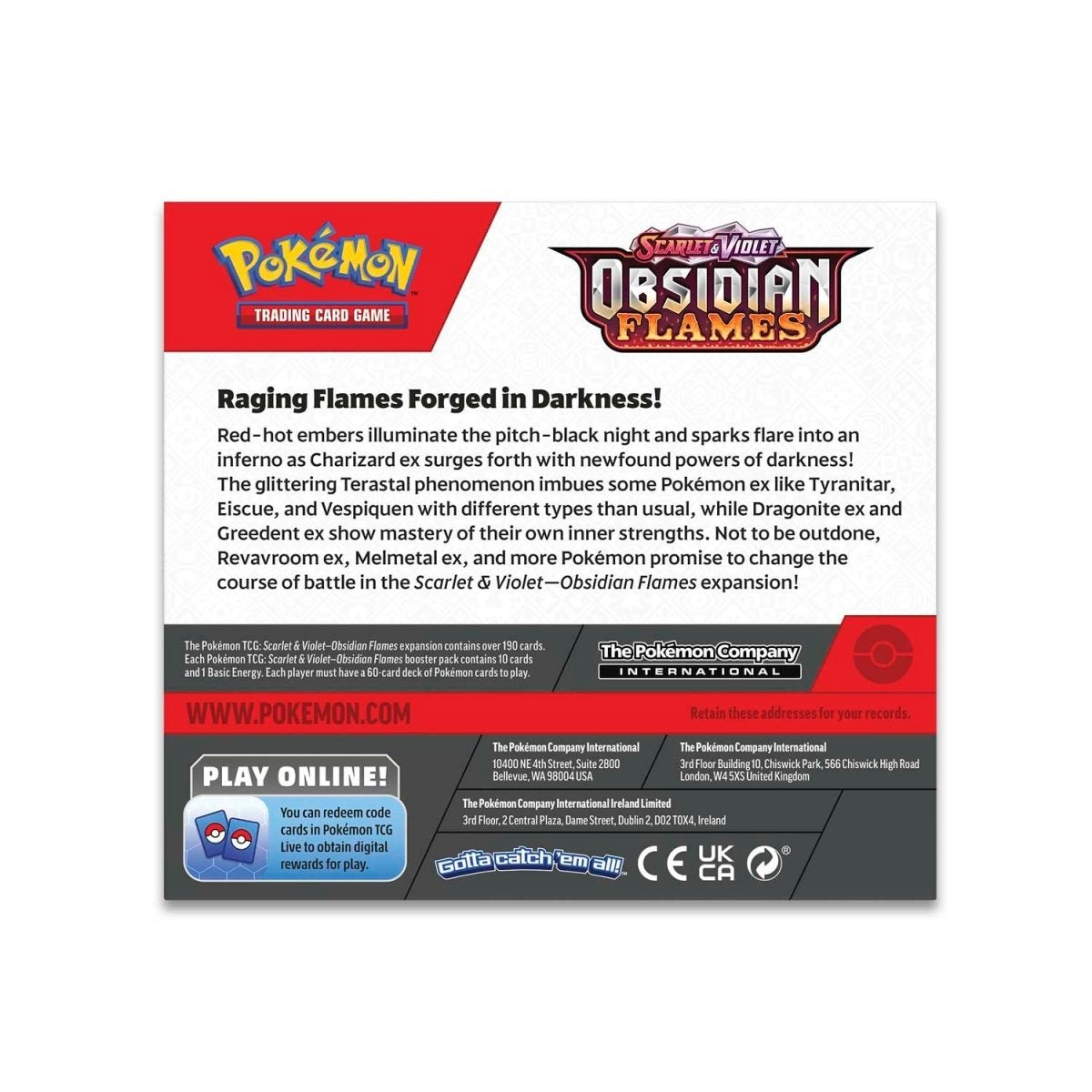 5x Pokémon TCG: Scarlet & Violet-Obsidian Flames Booster Pack (5 Pack)