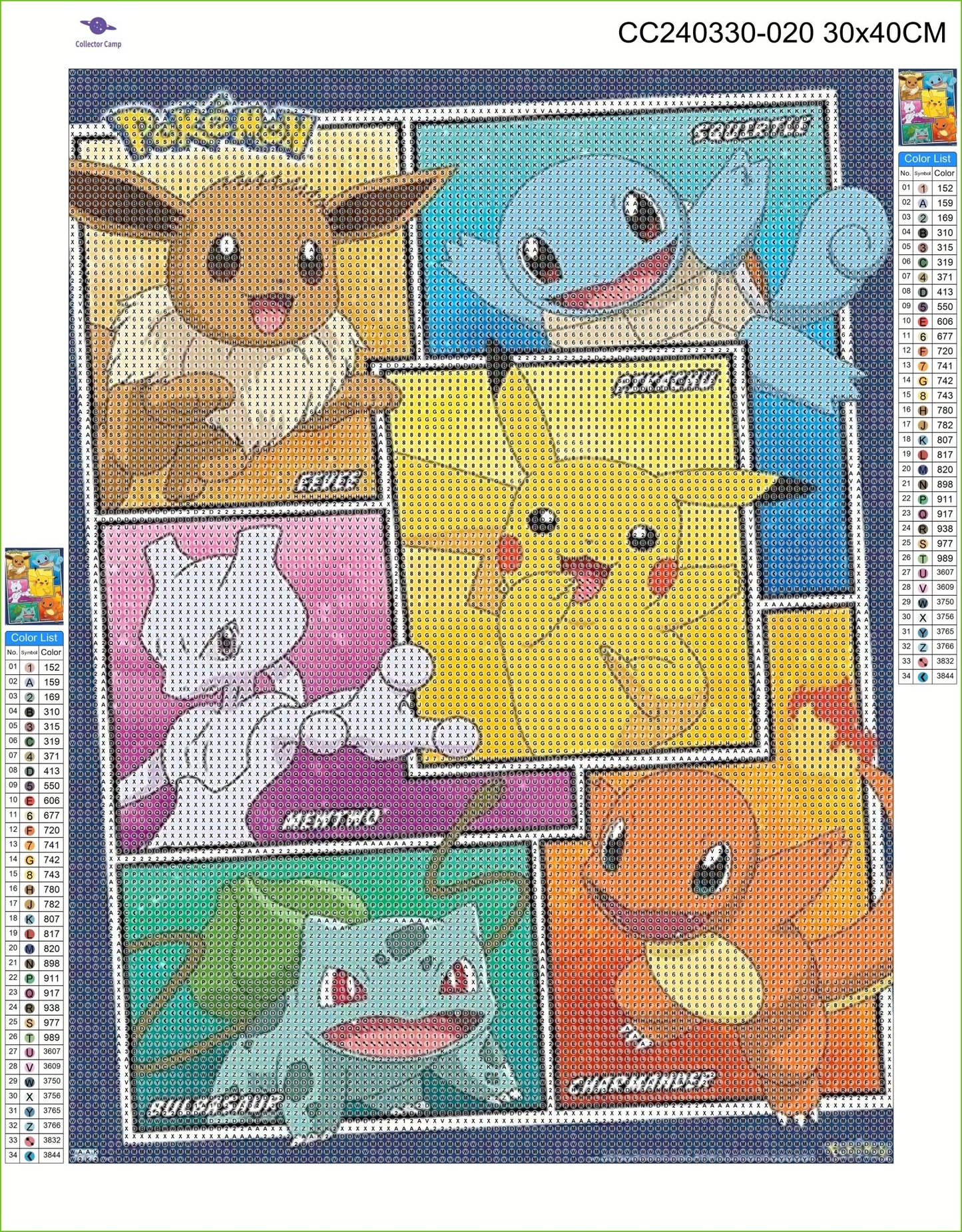 Pokemon Diamond Painting Kit