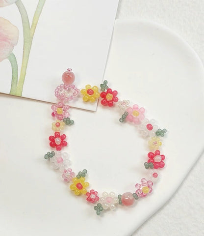 Handmade Flower Beaded Bracelet