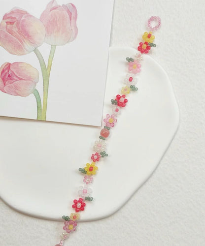 Handmade Flower Beaded Bracelet